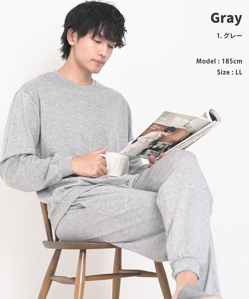 Amazon | [ON NISHIKI] スウェット メンズ 上下セット 長袖 綿35